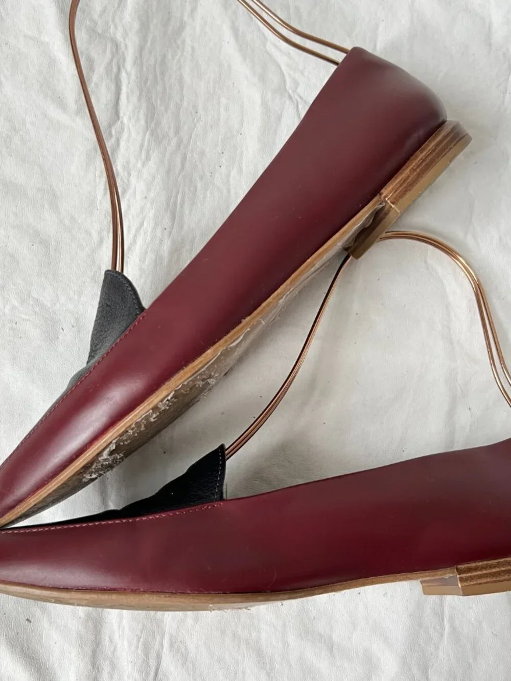 Everlane Modern Point Loafer oxblood red black leather pointed toe womens 9.5 - Picture 6 of 14